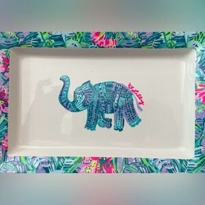 Lilly Pulitzer Slathouse Soiree Elephant Ceramic Trinket Tray NIB